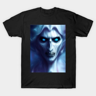 SPOOKY BLUE EYED PURPLE TINGED HALLOWEEN VAMPIRESS T-Shirt